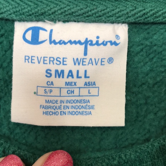 CHAMPION SWEATSHIRT SIZE S/P EMERALD GREEN GREAT CONDITION! - Picture 4 of 9